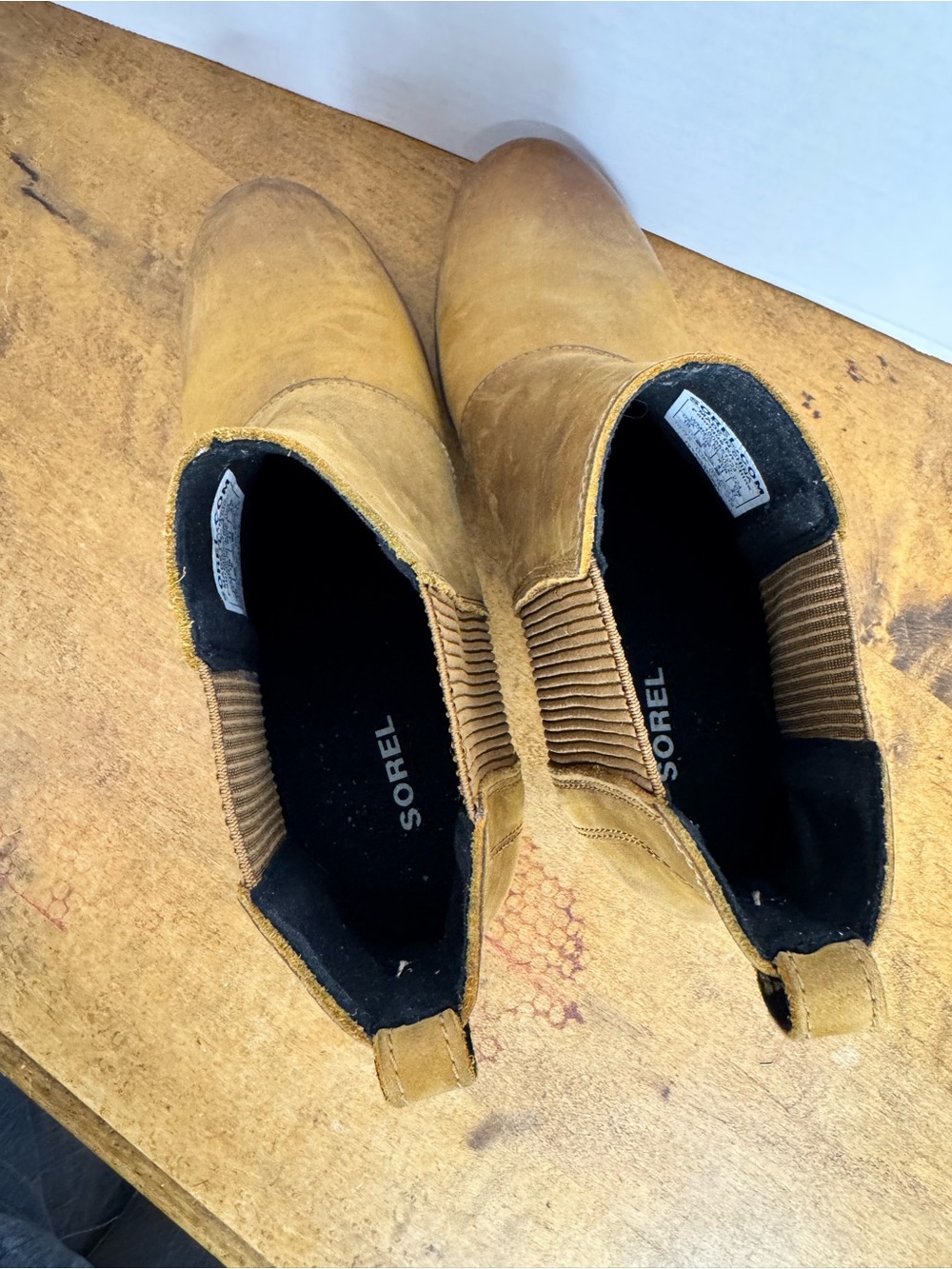 Sorel Tan Wedge Heel Booties - Picture 5 of 8